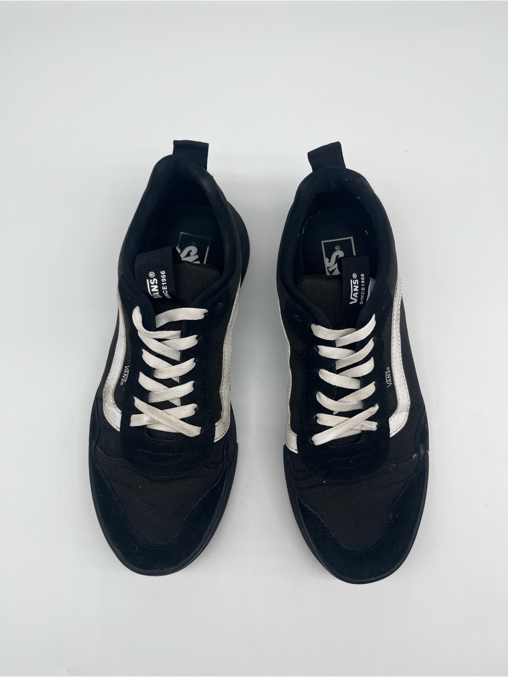 Vans Black and White Low-Top Skate Sneakers